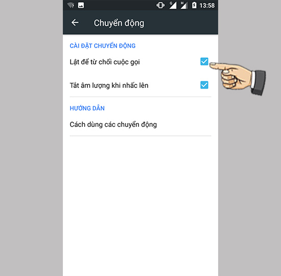 Kích hoạt tính năng